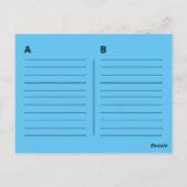 Alte Skool Blue Cassette Mix Tape Playlist Postkarte (Rückseite)