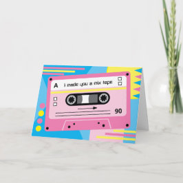 Alte Skool Pink Cassette Mix Tape Grüße Karte