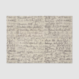 Alte Skript-Kalligraphie-Vintager Druck Seidenpapier