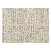 Alte Skript-Kalligraphie-Vintager Druck Tischdecke (Vorderseite (Horizontal))