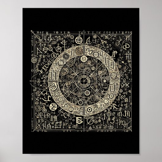 Alte Skriptsymbole Poster (Vorne)