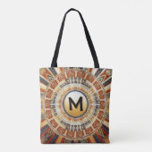 Alte Sonnen-Mandala-Tasche Tasche (Rückseite)