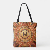 Alte Sonnen-Mandala-Tasche Tasche (Rückseite)