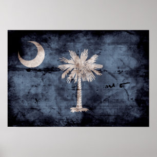 alte South Carolina-Flagge; Poster