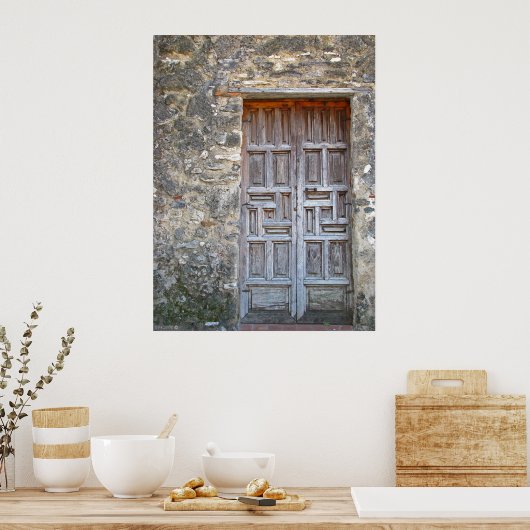 Alte spanische Tür Poster (Küche)