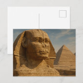 Alte Sphinx Pyramiden Mystique Postcard Kunst, Dic Postkarte (Vorne/Hinten)