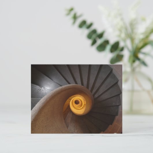 Alte Spiraltreppe Postkarte (Stehend Vorderseite)