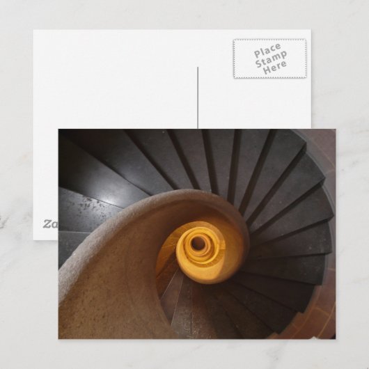 Alte Spiraltreppe Postkarte (Vorne/Hinten)