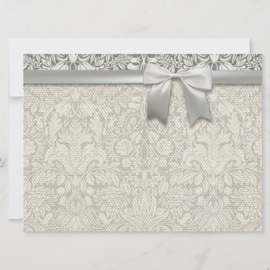 Alte Spitze Schöne Hochzeit Einladung Custom (Rückseite)