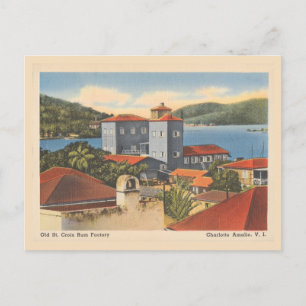 Alte St. Croix Rumfabrik Charlotte Amalie Postkarte