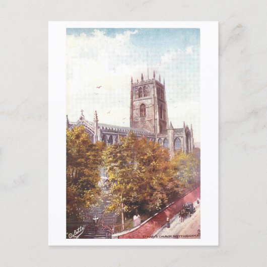 Alte St. Marienkirche, Nottingham Postkarte (Vorderseite)