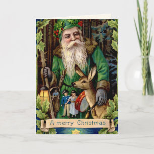 Alte St. Nick Grußkarte zum Falten Karte
