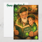 Alte St. Patrick's Day Karte im Großvater-Stil (Vorne/Hinten)