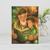 Alte St. Patrick's Day Karte im Großvater-Stil (Stehend Vorderseite)
