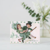 Alte St. Patrick's Day Postkarte (Stehend Vorderseite)