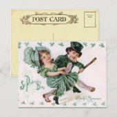 Alte St. Patrick's Day Postkarte (Vorne/Hinten)