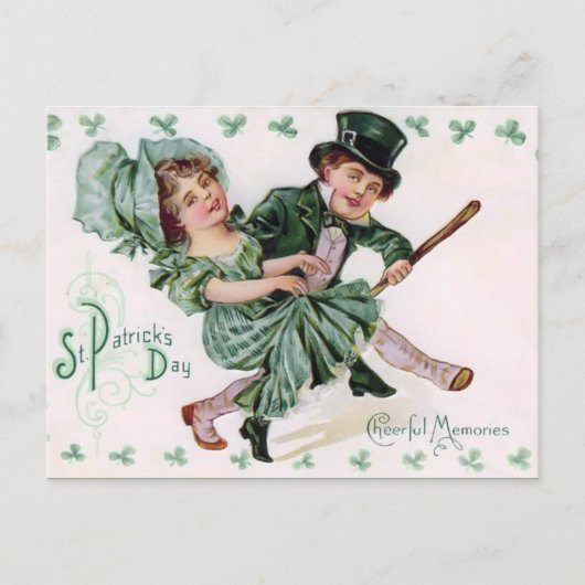 Alte St. Patrick's Day Postkarte (Vorderseite)