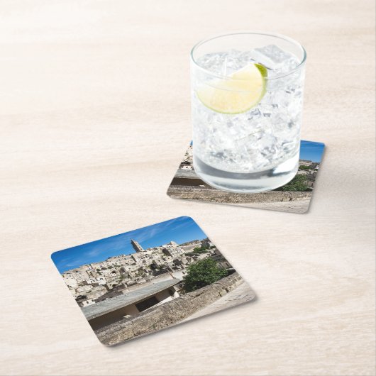Alte Stadt Sassi Di Matera Rechteckiger Pappuntersetzer (Vor Ort)
