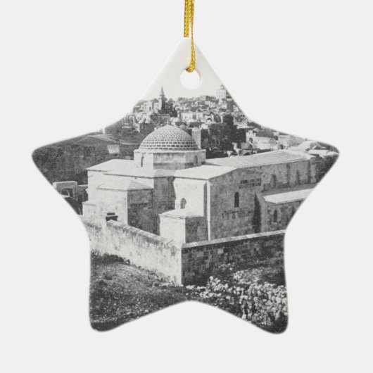 Alte Stadt von Jerusalem, CA 1890 Keramik Ornament (Hinten)
