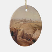 Alte Stadt von Jerusalem vom Ölberg Keramik Ornament (Rechts)