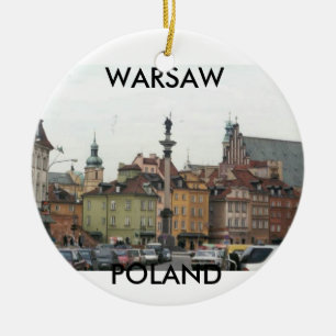 ALTE STADT WARSCHAUS POLEN KERAMIKORNAMENT