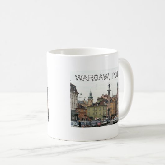 ALTE STADT WARSCHAUS POLEN STARREN-MIASTO KAFFEETASSE (VorderseiteRechts)