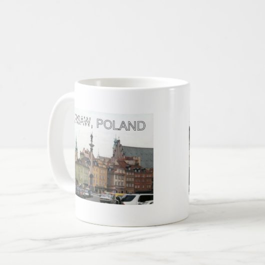 ALTE STADT WARSCHAUS POLEN STARREN-MIASTO KAFFEETASSE (Vorderseite Links)