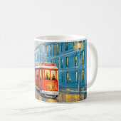 Alte Stadtbahn Ölgemälde Kaffeetasse (VorderseiteRechts)