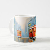 Alte Stadtbahn Ölgemälde Kaffeetasse (Vorderseite Links)