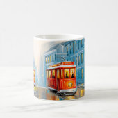 Alte Stadtbahn Ölgemälde Kaffeetasse (Mittel)