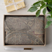 Alte Stadtkarte Seidenpapier (Geschenk)