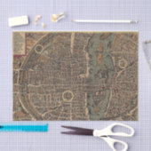 Alte Stadtkarte Seidenpapier (Handwerk)