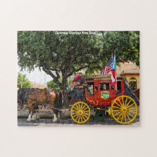 Alte Stagecoach Texas. Jigsaw Puzzle