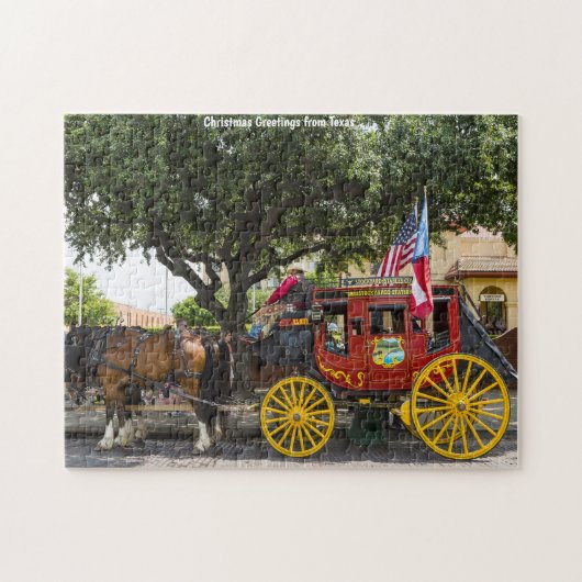 Alte Stagecoach Texas. Jigsaw Puzzle (Horizontal)