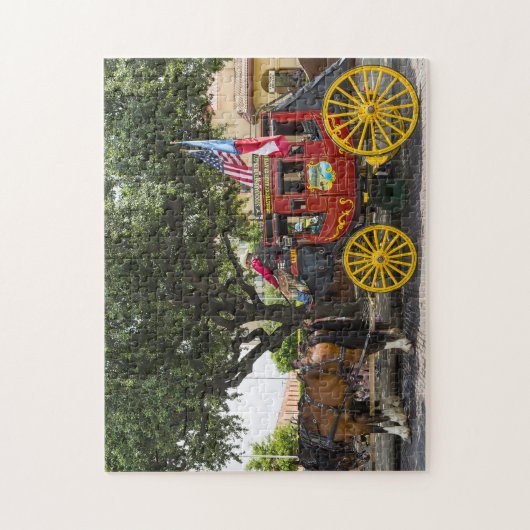 Alte Stagecoach Texas. Puzzle (Vertikal)