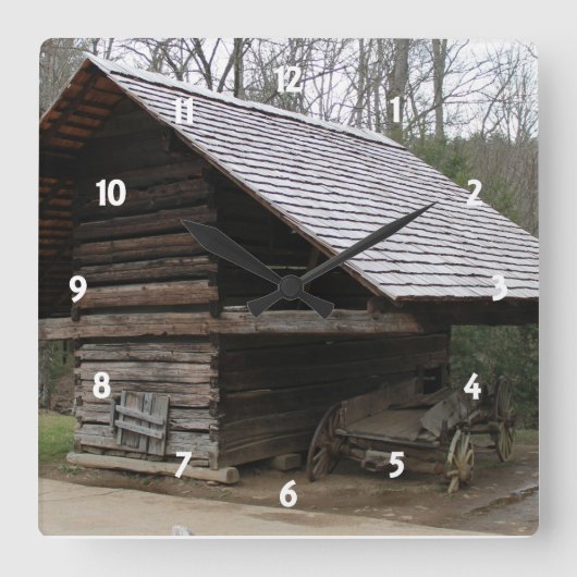 Alte Stagecoach-Uhr Quadratische Wanduhr (Vorderseite)