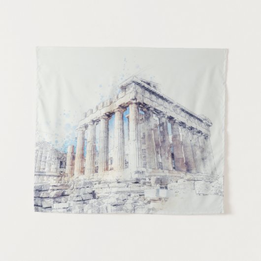 Alte Stätten Parthenon in Athen, Griechenland Wandteppich (Vorderseite (Horizontal))
