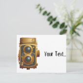 Alte Steampunk-Kamera Postkarte (Stehend Vorderseite)