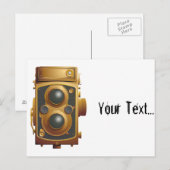 Alte Steampunk-Kamera Postkarte (Vorne/Hinten)
