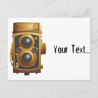 Alte Steampunk-Kamera Postkarte