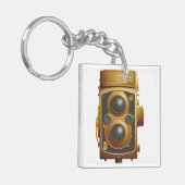 Alte Steampunk-Kamera Schlüsselanhänger (Vorderseite links)
