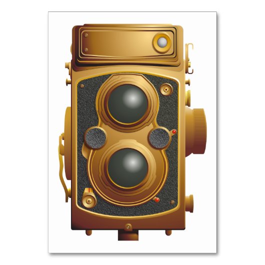 Alte Steampunk-Kamera Tischnummer (Vorderseite)