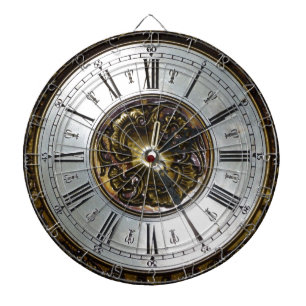 Alte Steampunk-Uhr-Design-Accessoires, vintage Dartscheibe