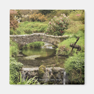Alte Steinbrücke über einem Strom in Dartmoor Pa Magnet