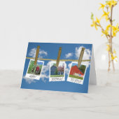 Alte Steine und Schnappschüsse für Traktoren Karte (Gelbe Blume)