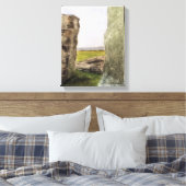 ALTE STEINE, WASSERFARBENDRUCK LEINWANDDRUCK (Insitu (Schlafzimmer))