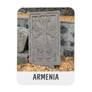 Alte Steinkreuze (Khachkars) in Armenien Magnet