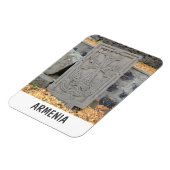 Alte Steinkreuze (Khachkars) in Armenien Magnet (Linke Seite)