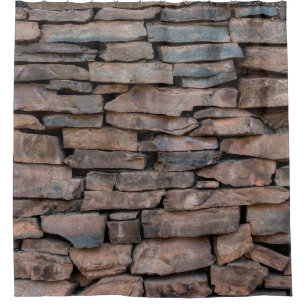 Alte Steinmauer-Struktur Hintergrund abstrakt, ant Duschvorhang
