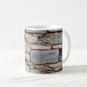 Alte Steinmauer-Struktur Hintergrund abstrakt, ant Kaffeetasse (VorderseiteRechts)